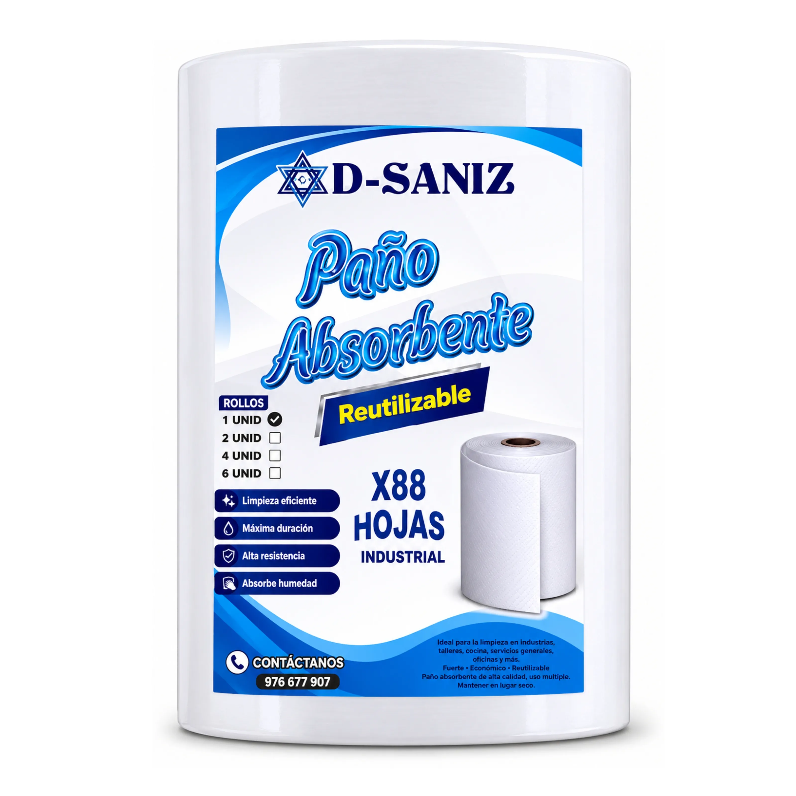 PAÑO ABSORBENTE REUTILIZABLE 