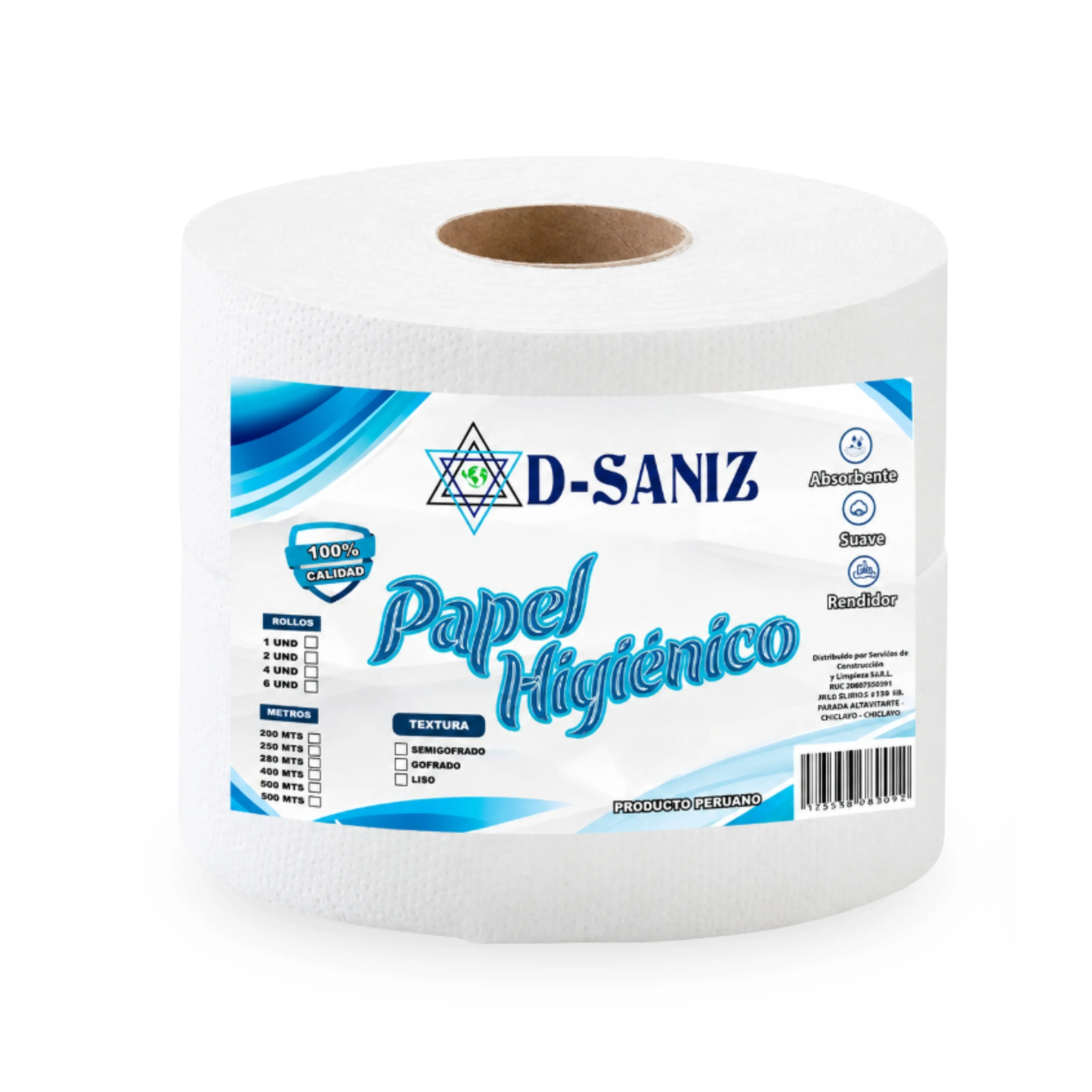 PAPEL HIGIÉNICO SEMIGOFRADO 550 M