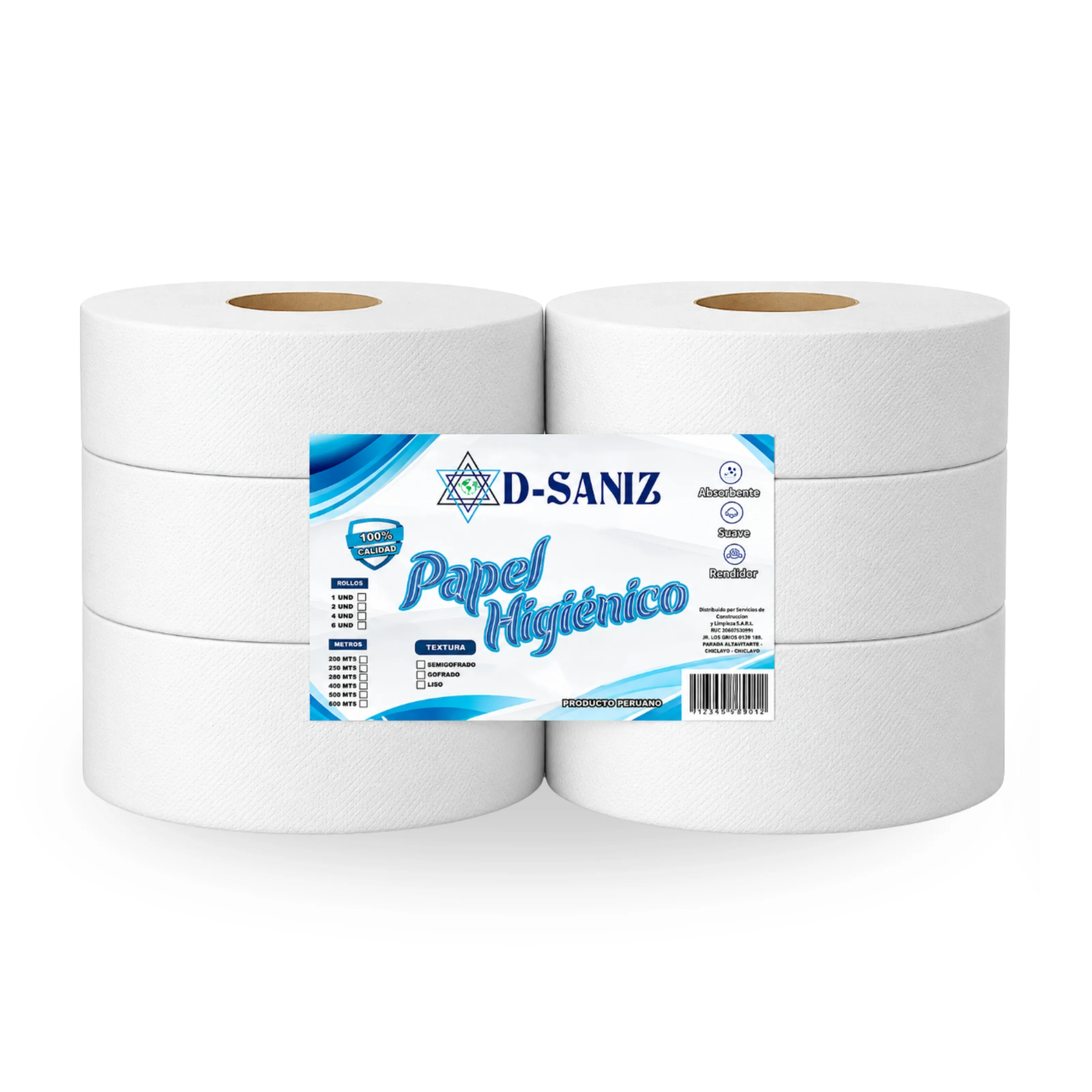 PAPEL HIGIÉNICO GOFRADO 550 M