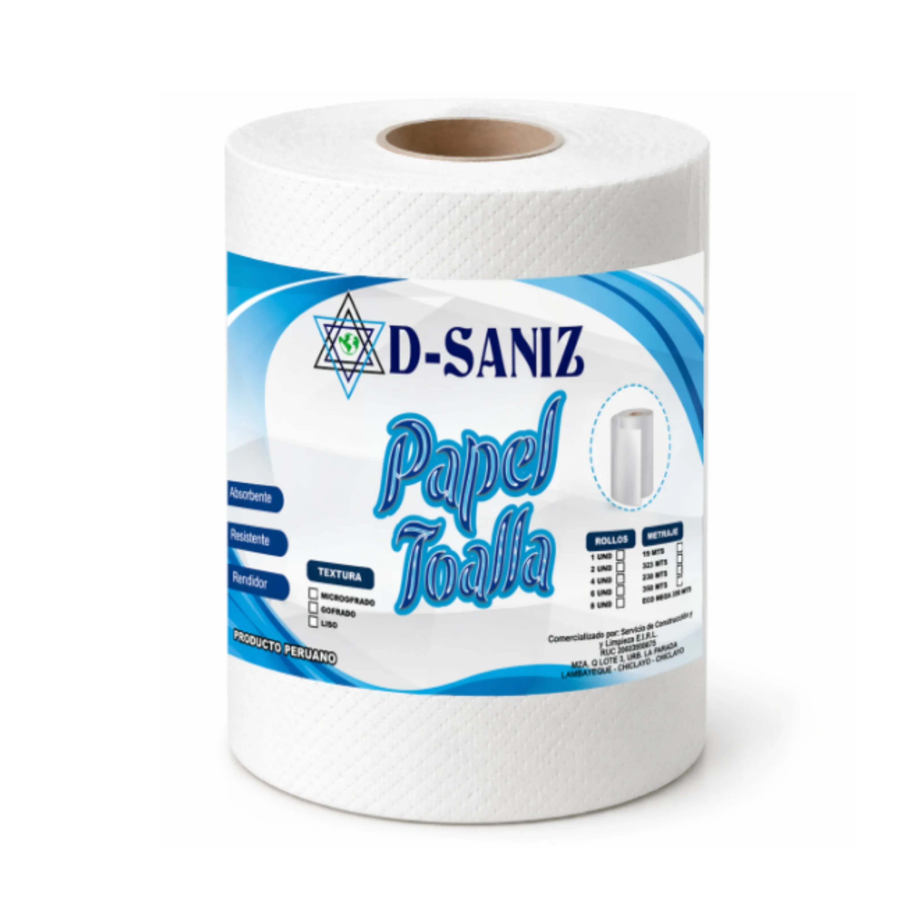PAPEL TOALLA UNA HOJA SEMIGOFRADO 300 M