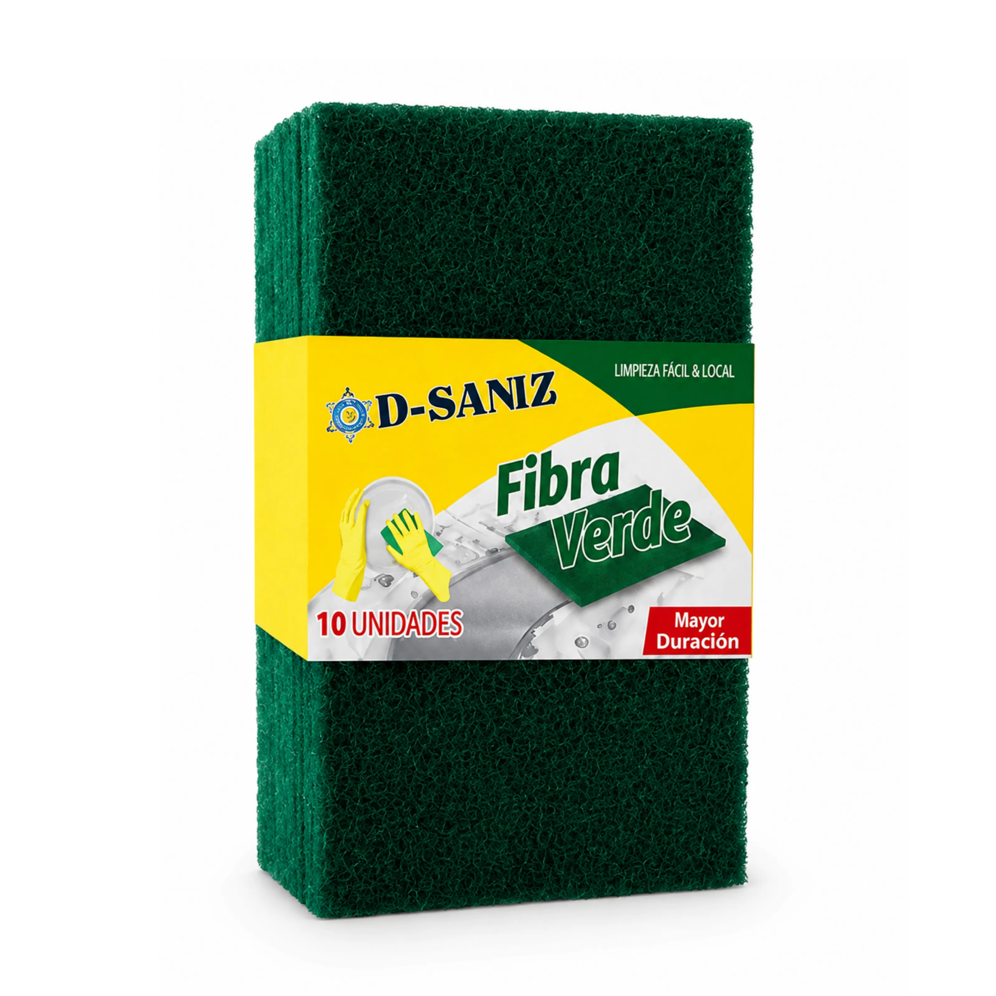 ESPONJA ABRASIVA VERDE PAQUETE X 10 UND