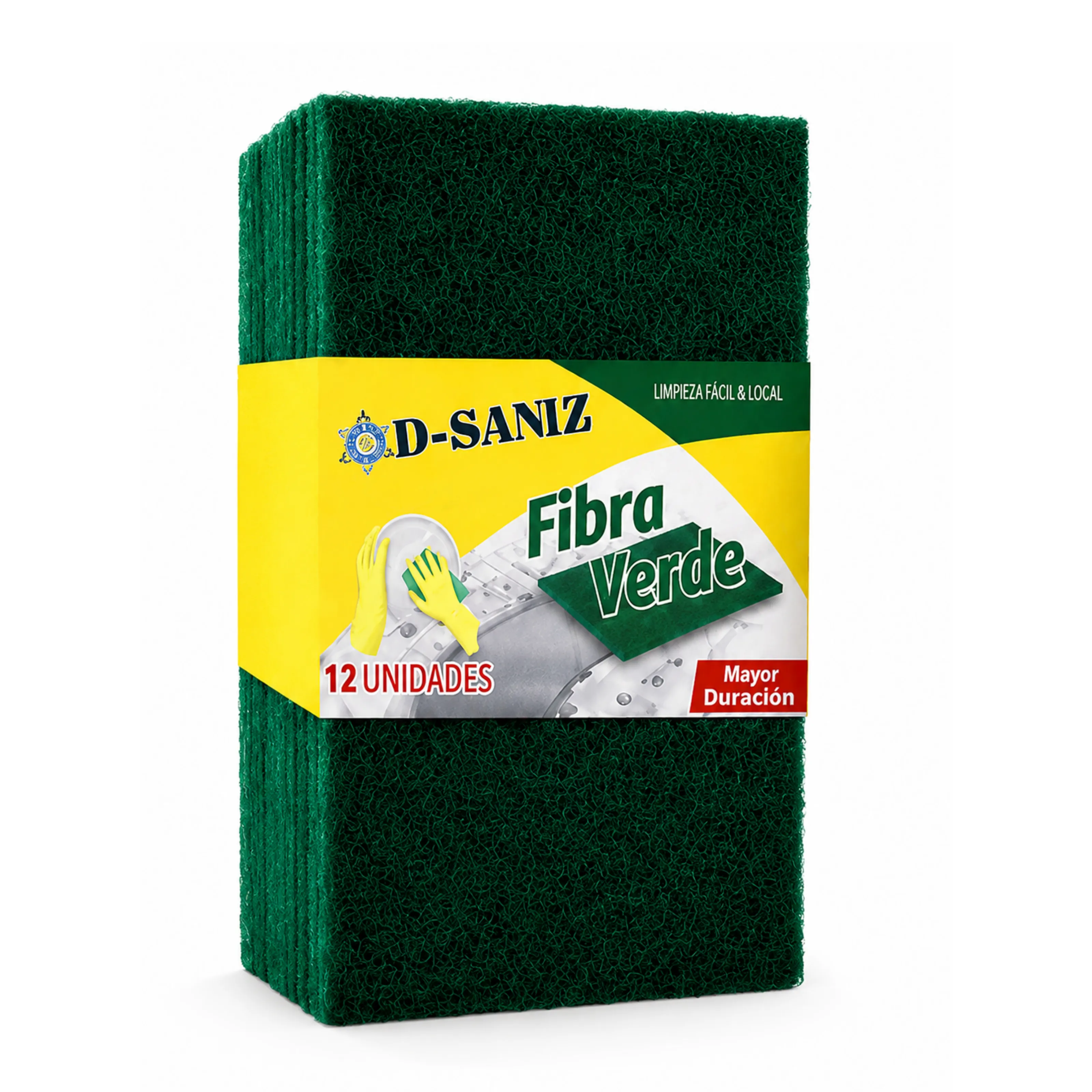 ESPONJA ABRASIVA VERDE PAQUETE X 12 UND