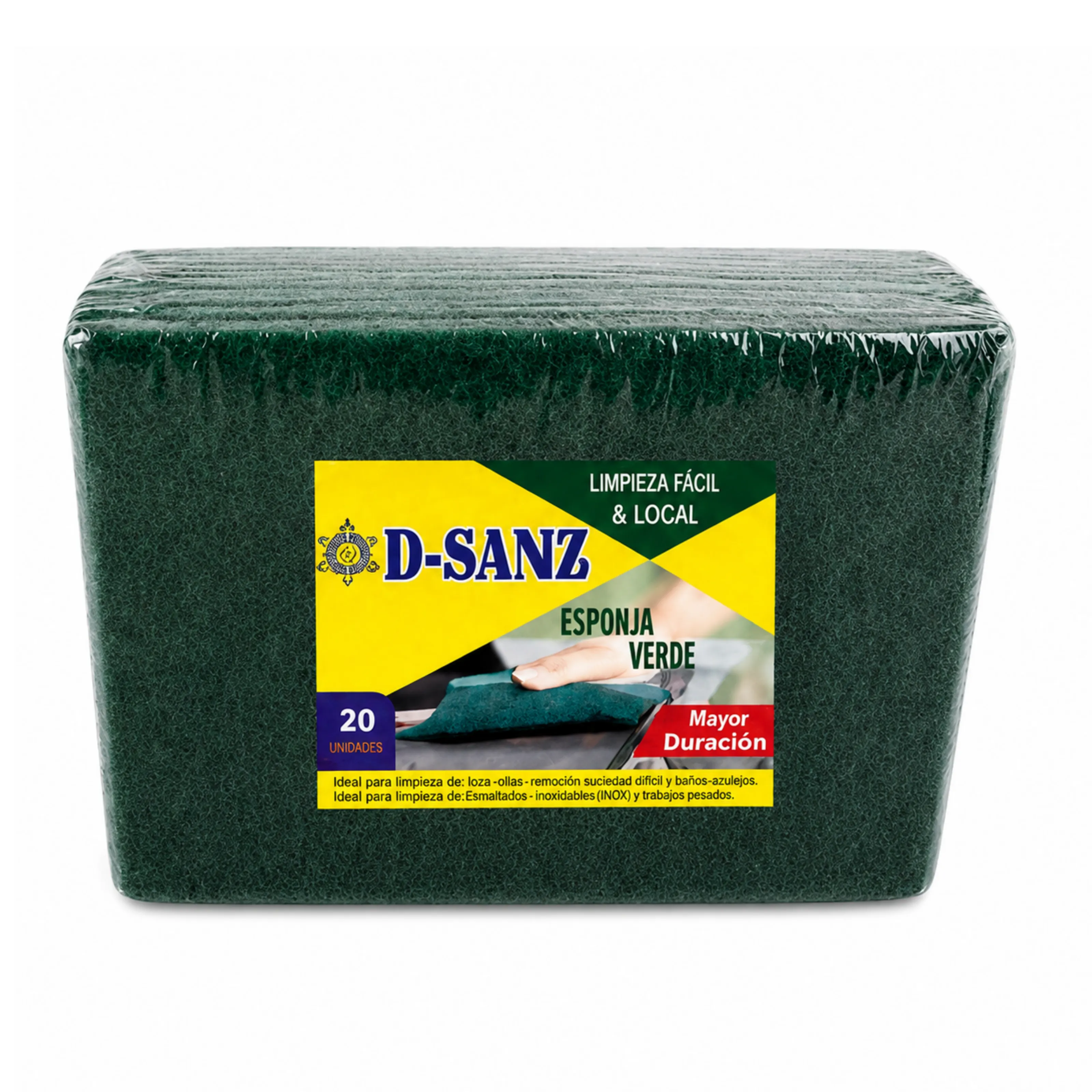 ESPONJA ABRASIVA VERDE PAQUETE X 20 UND